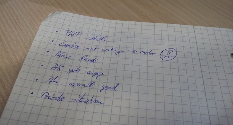 Taking notes