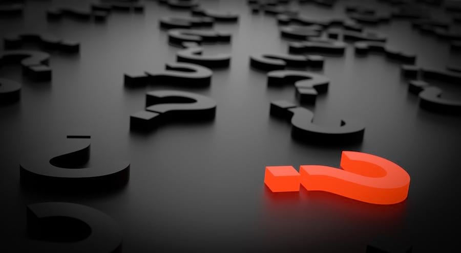 An illustration of question marks
